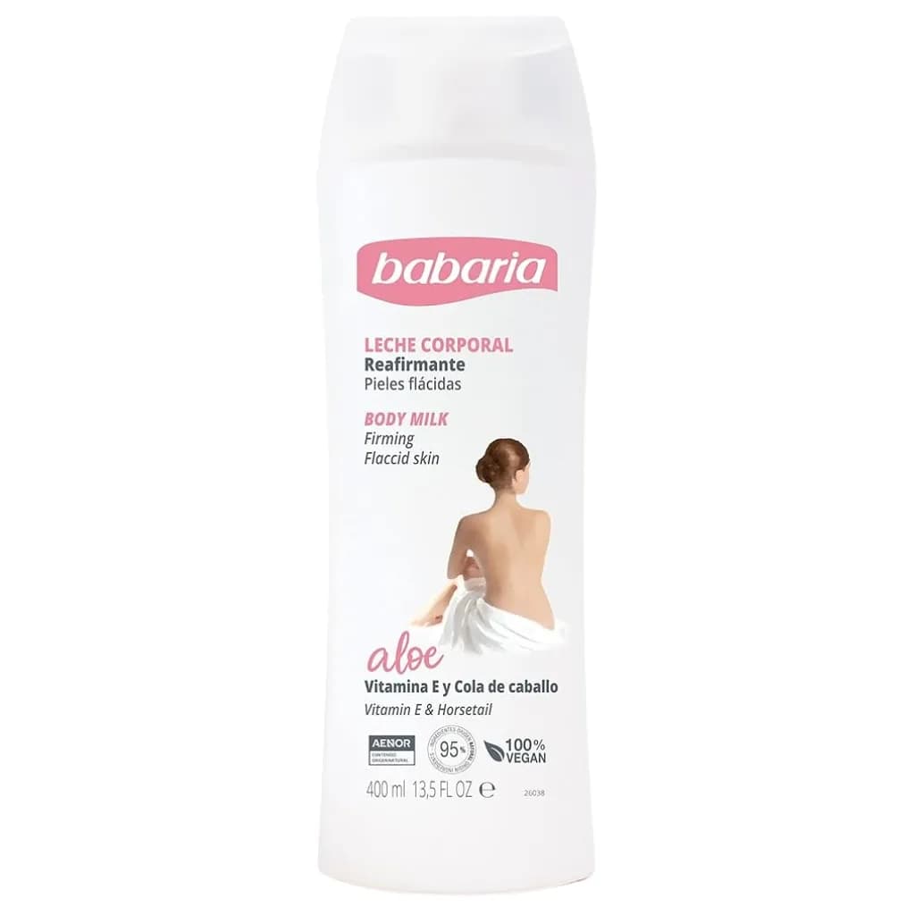 Anúncio: Babaria Leche Hidratante Aloe Vitamina E Y Cola De Caballo 400ML