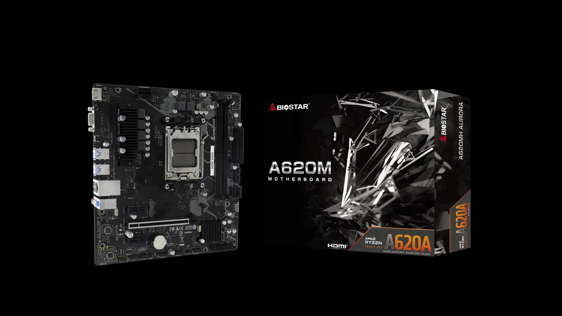 Anúncio: Biostar Placa Madre AM5 A620MH Aurora HDMI/DDR5/PCI 3.0/UATX