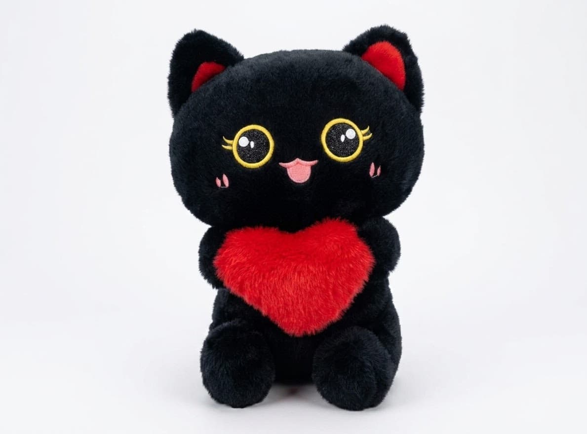 Anúncio: K.k Toys Peluche Gato Con Corazon K57315-1 21CM Negro