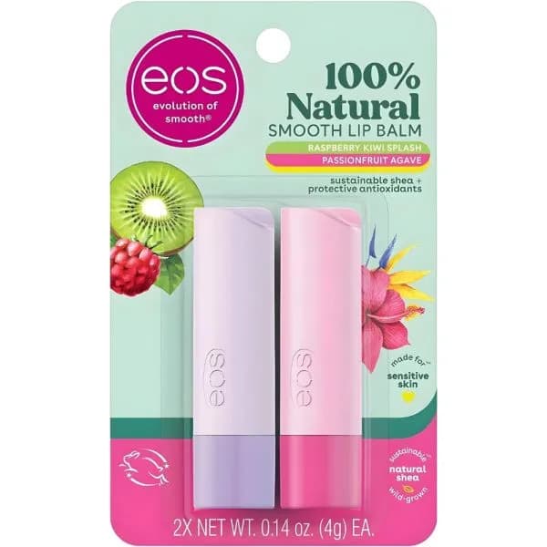 Anúncio: Eos Balsamo Labial Lip Natural Raspb Kiwi/passionfr Agave C/2
