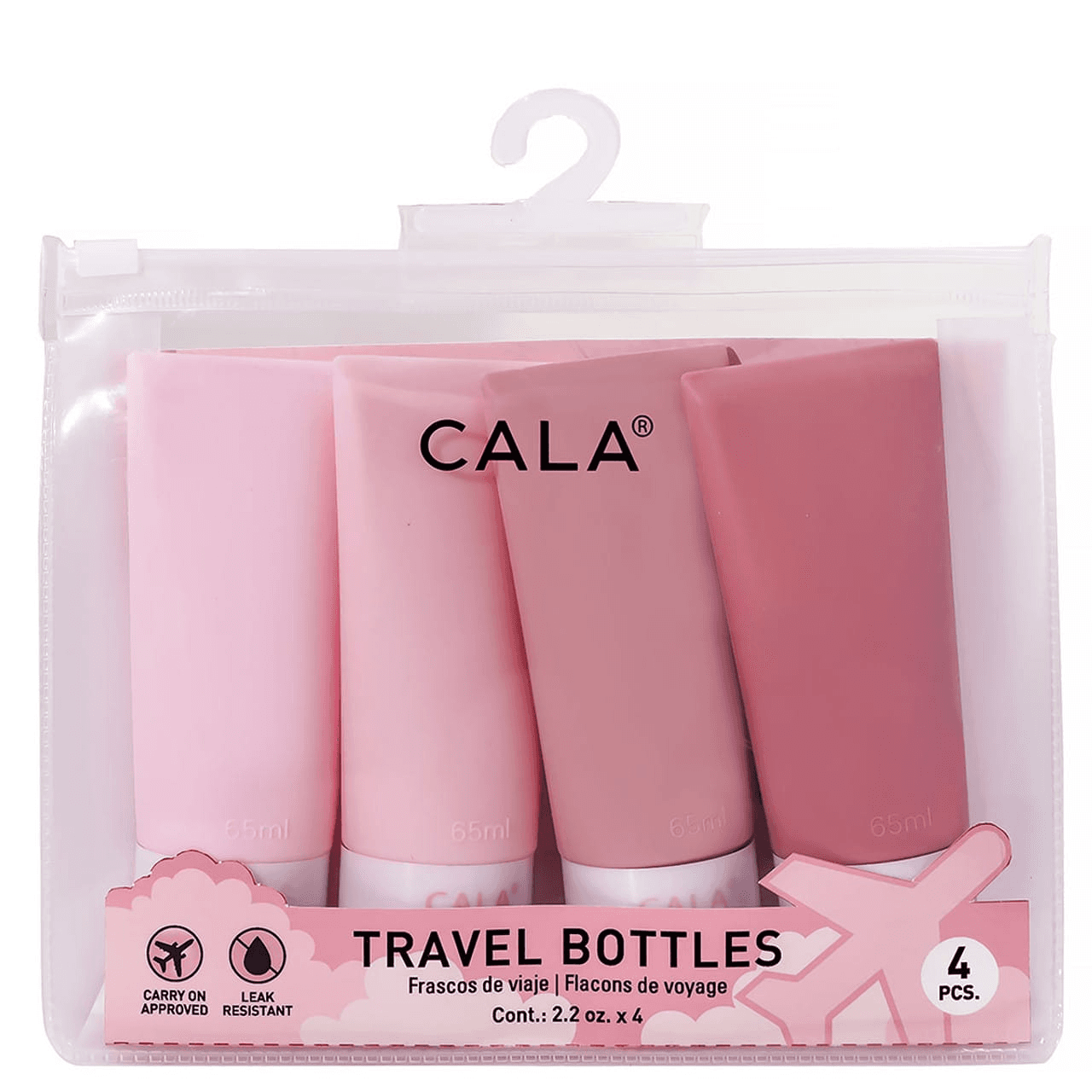 Anúncio: Cala Frascos De Viaje Silicona Blush 4PCS 69108