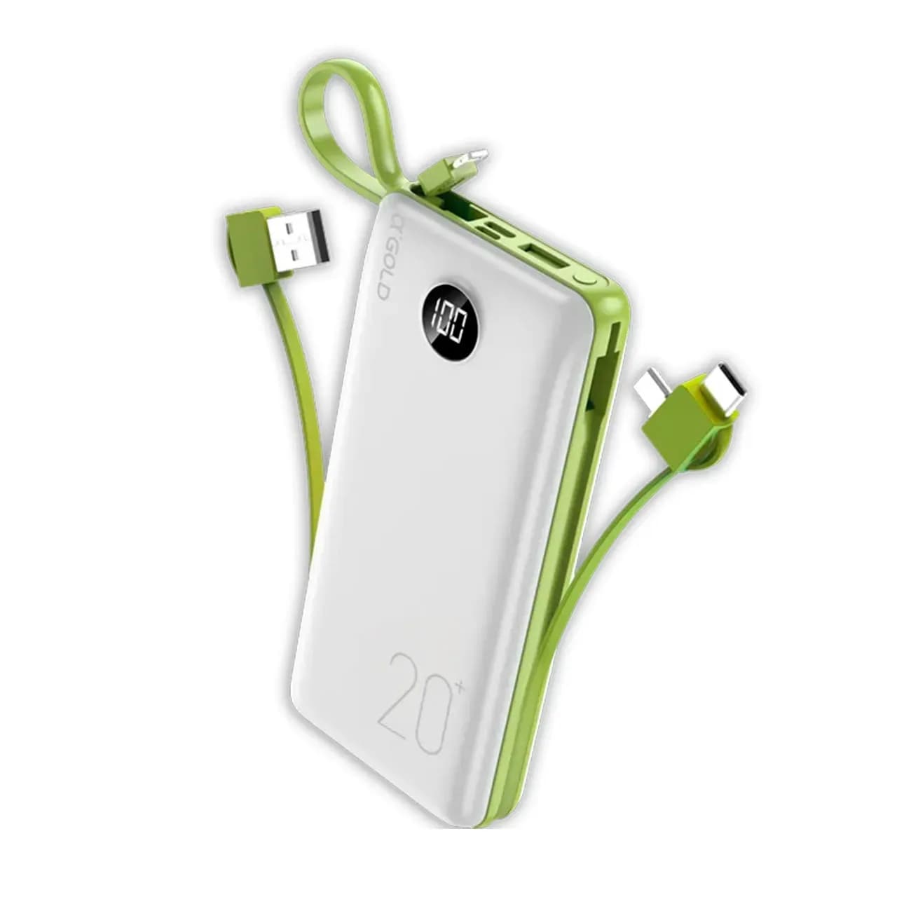 Anúncio: A'gold Cargador Portatil PRO BTE-02 74W 20000MAH (anatel) Blanco/verde