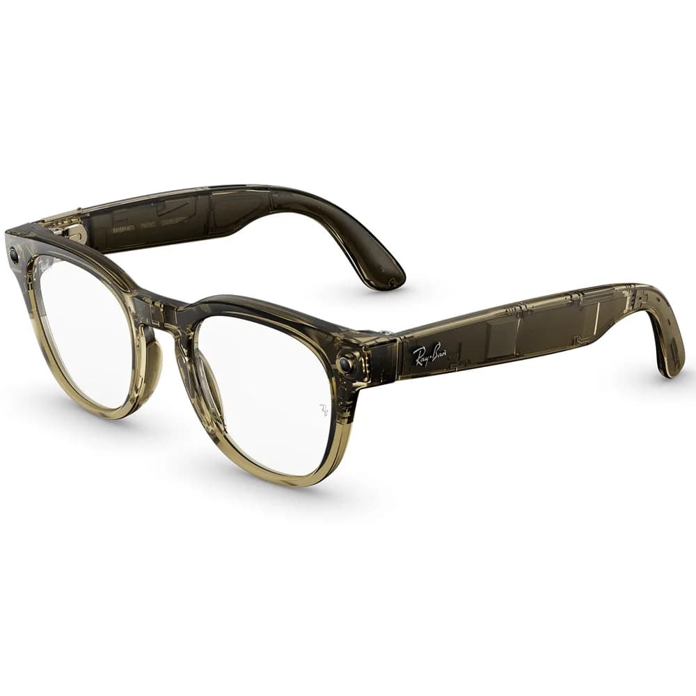 Anúncio: OCULOS RAY BAN META SCRIBER OPTICS GEN 2 RW7002 SHINY TRANSPARENT STONE BEIGE L/49MM