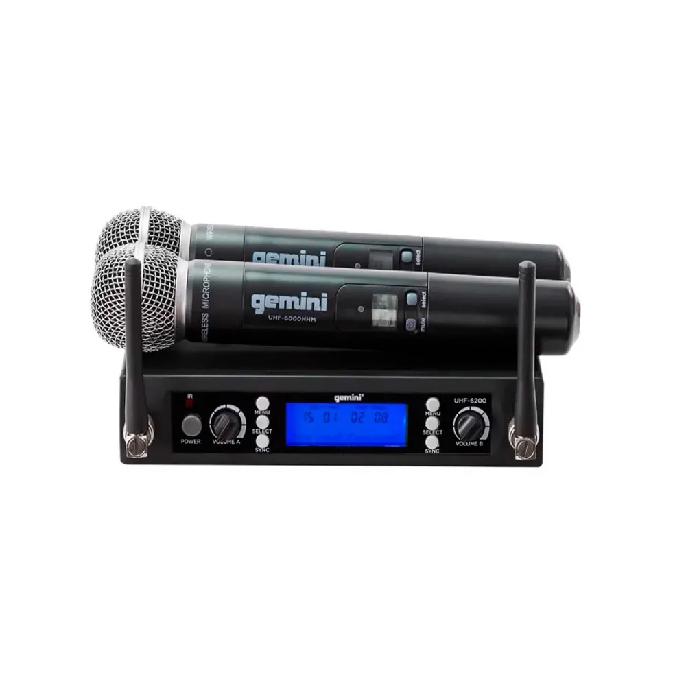 Anúncio: MICROFONE GEMINI UHF 6200M MAO DUPLO