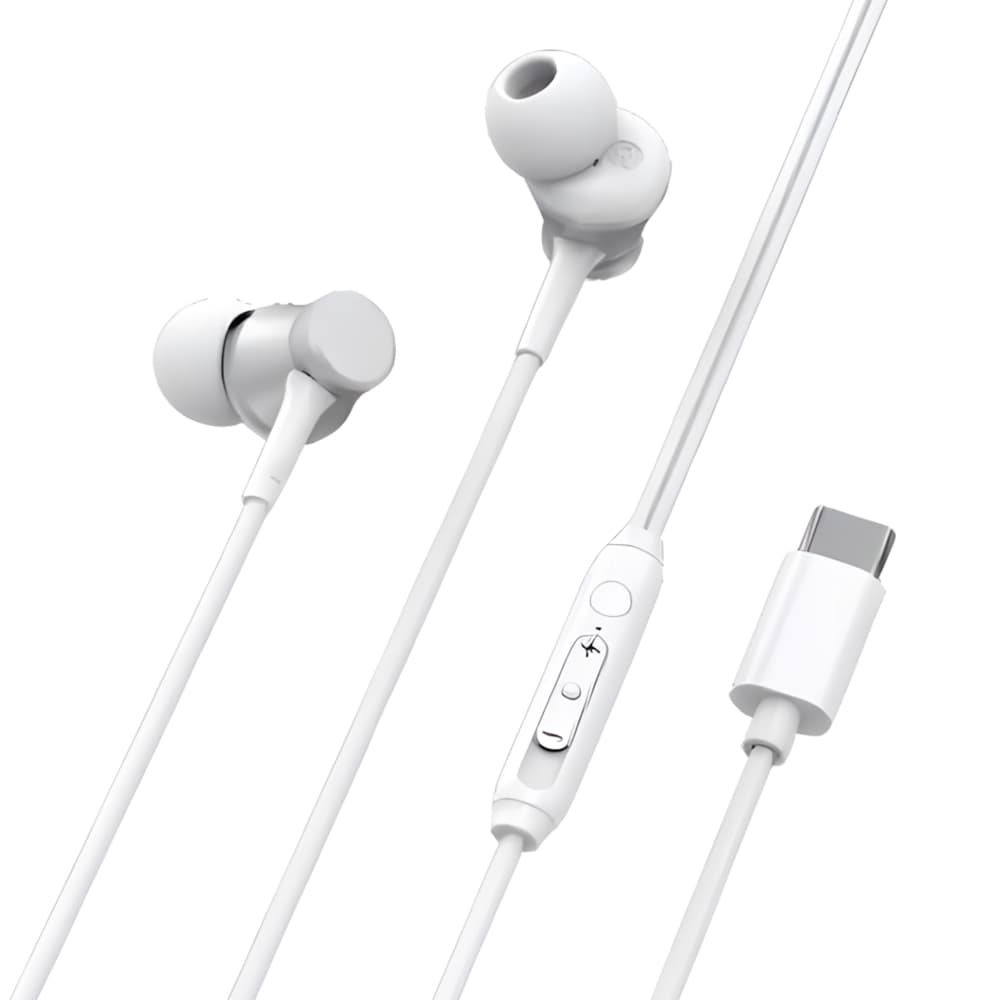 Anúncio: Fone de Ouvido G-Tide CW02 com Conector USB-C / Microfone - White
