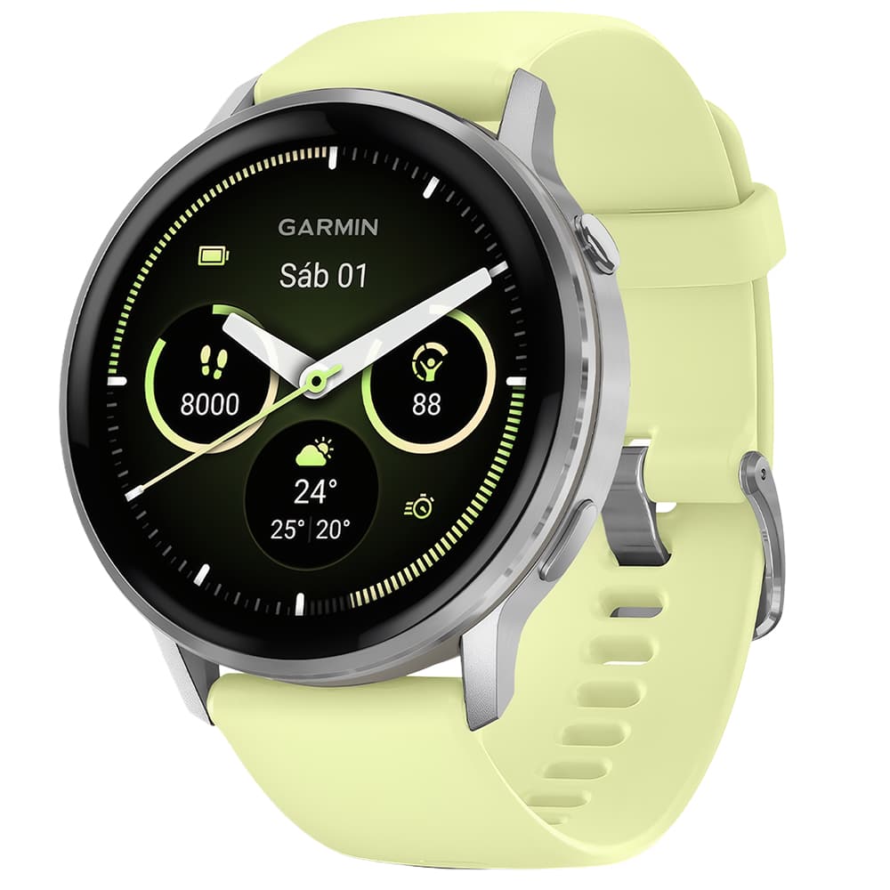 Anúncio: Smartwatch Garmin Venu 4 010-03014-02 com Tela AMOLED / 45mm / Bluetooth / ANT+ / Wi-Fi / 5 ATM - Silver Citron
