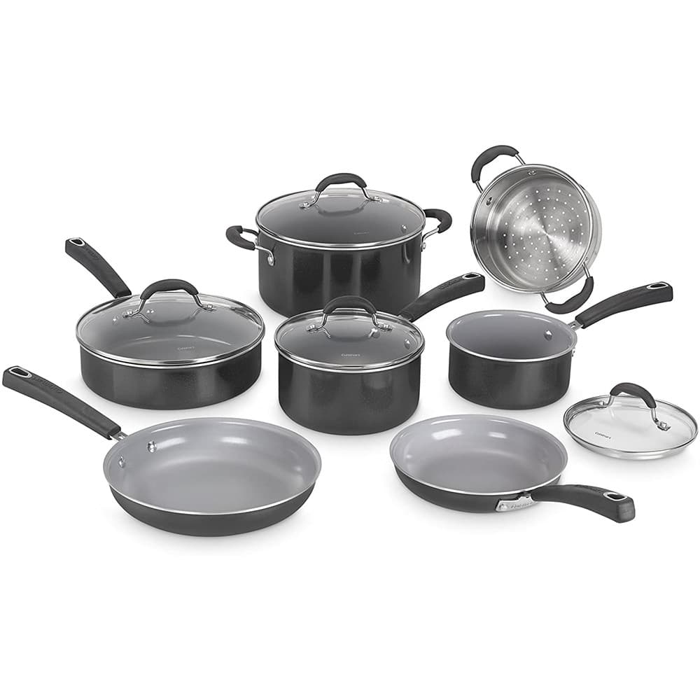 Anúncio: Jogo de Panelas Cuisinart 54C-11BK Antiaderente Ceramicaxt Preto – 11 Peças