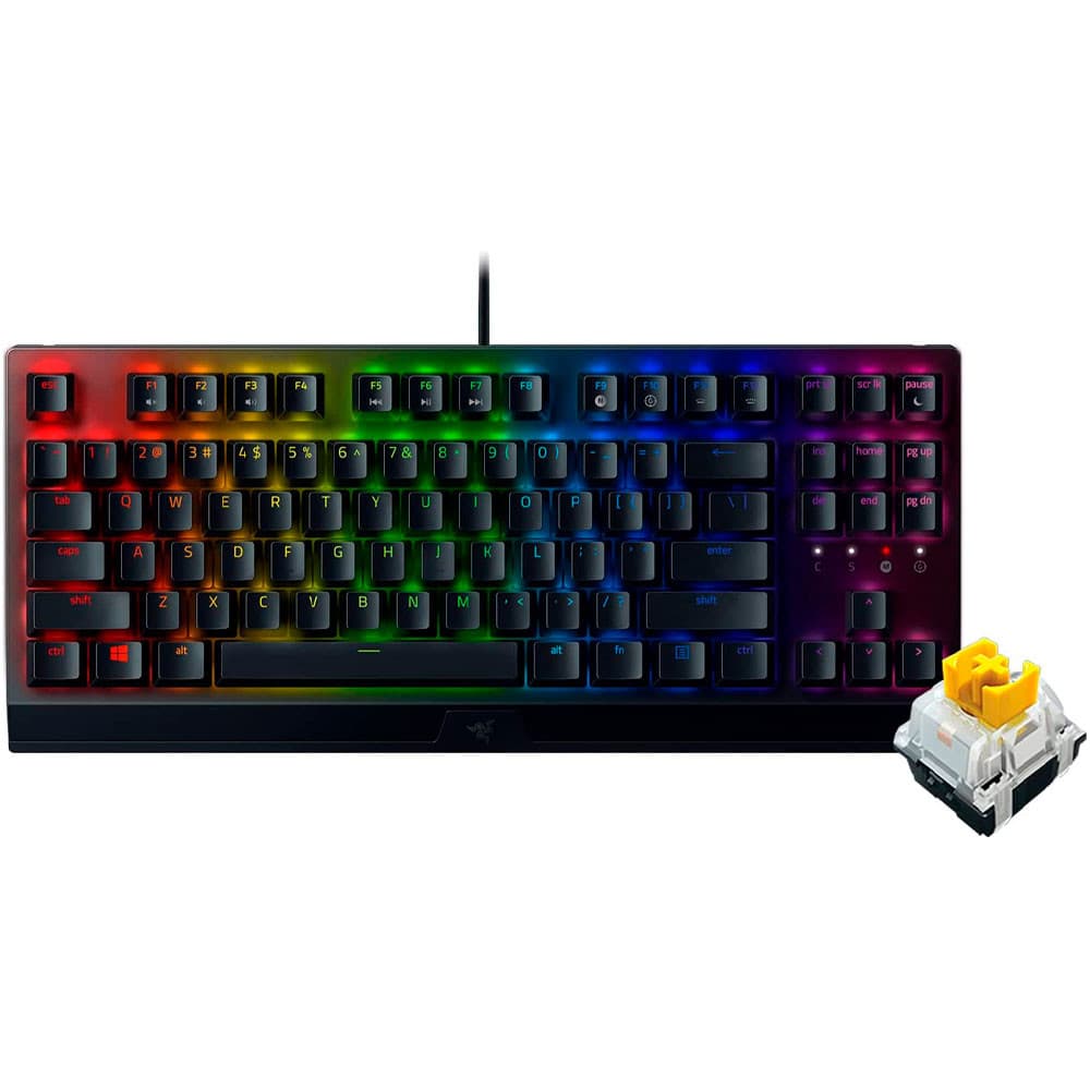 Anúncio: Teclado Gamer Mecânico Razer Blackwidow V3 Tenkeyless USB Inglês Switch Amarelo – RZ03-03491800-R3M1