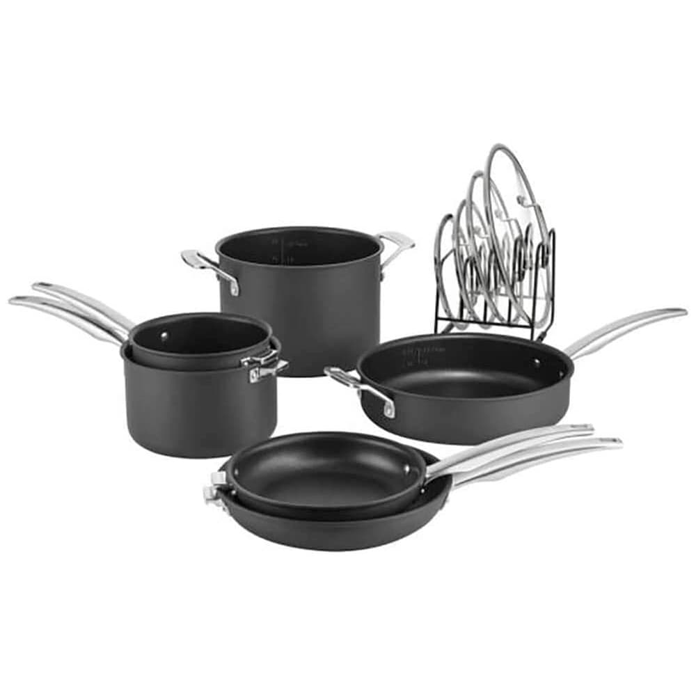 Anúncio: Jogo de Panelas Cuisinart N61-11 Antiaderente Anodizado Preta – 11 Peças