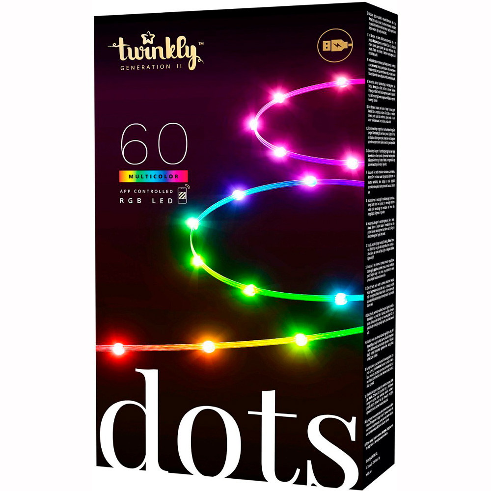 Anúncio: Luzes Twinkly Dots 60 (Gen II) RGB Wi-Fi/Bluetooth/IP20 USB – TWD060STP-T