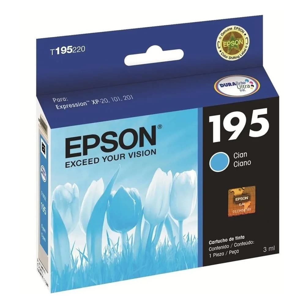 Anúncio: Cartucho de Tinta Epson T195 3ML Ciano – T195220-AL