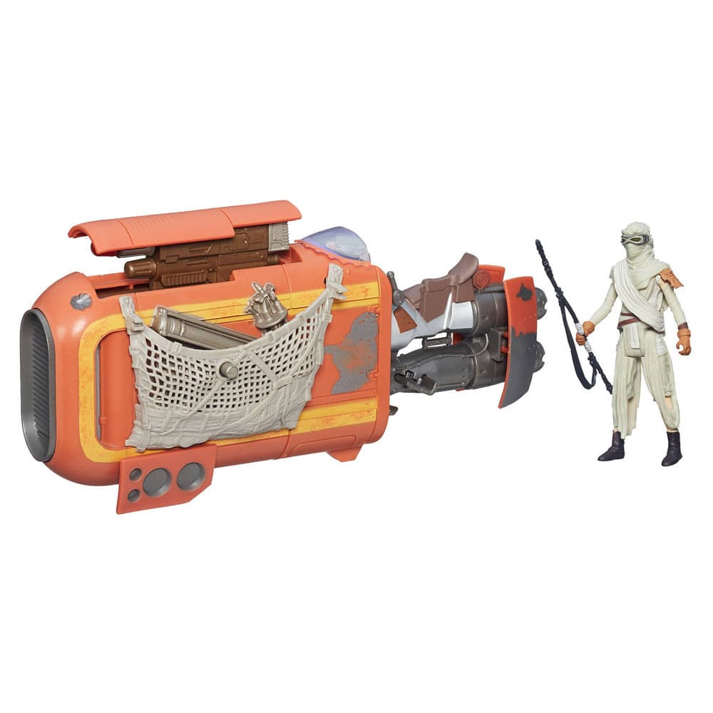 Anúncio: Nave e Boneco Hasbro Star Wars B3676 Rey Speeder Jakku