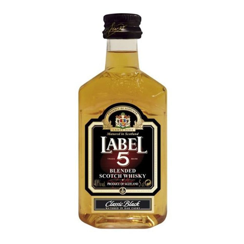 Anúncio: Whisky Scotch Label 5 Miniatura 50ML
