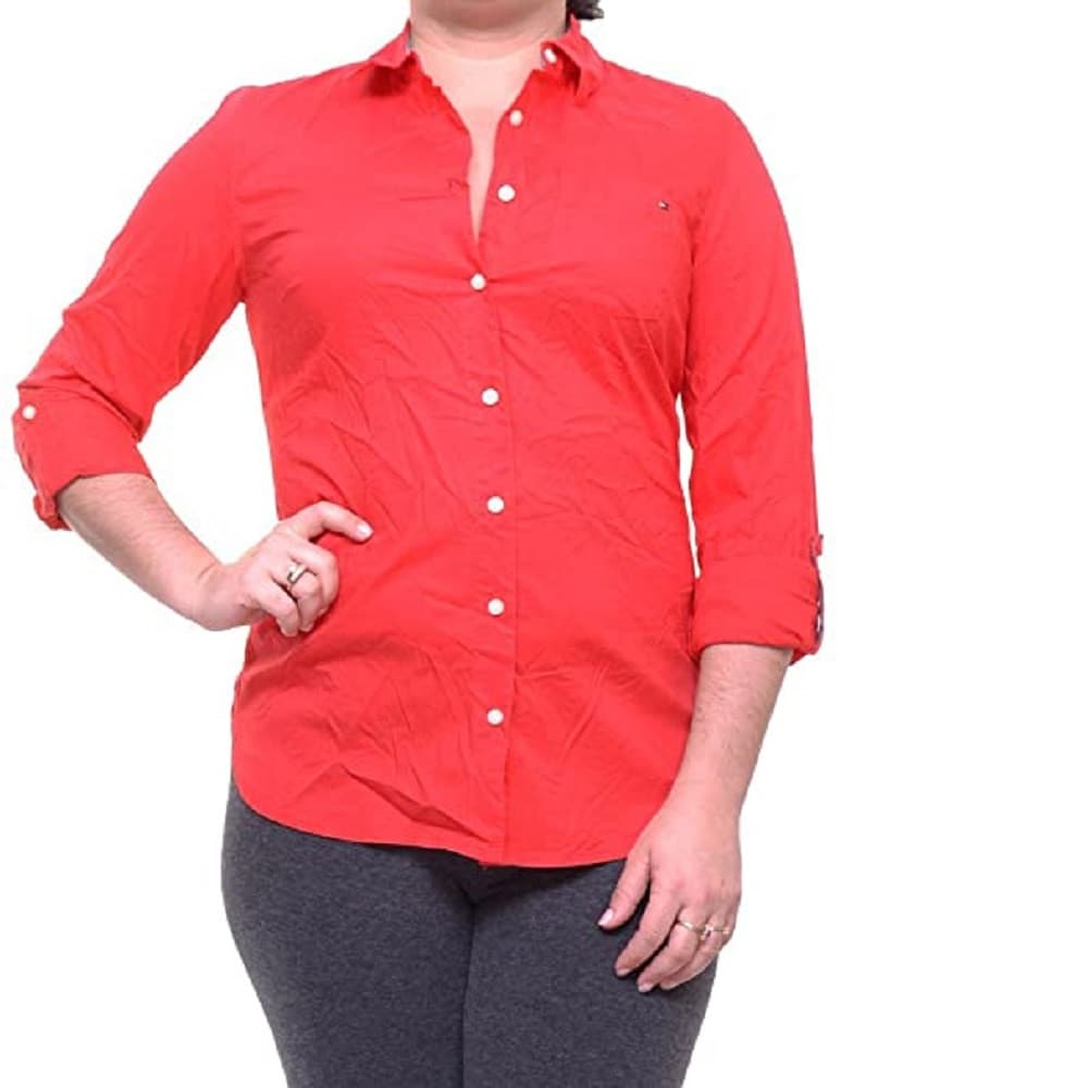 Anúncio: Camisa Tommy Hilfiger Feminina 1A67662955-645 LG – Vermelho