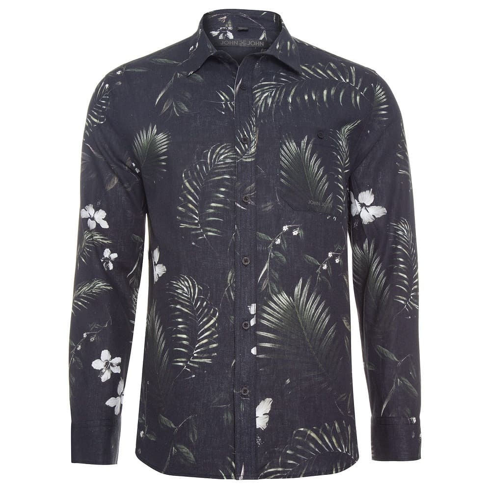 Anúncio: Camisa John John Masculino 13-75-0022-094 G – Preta/Verde