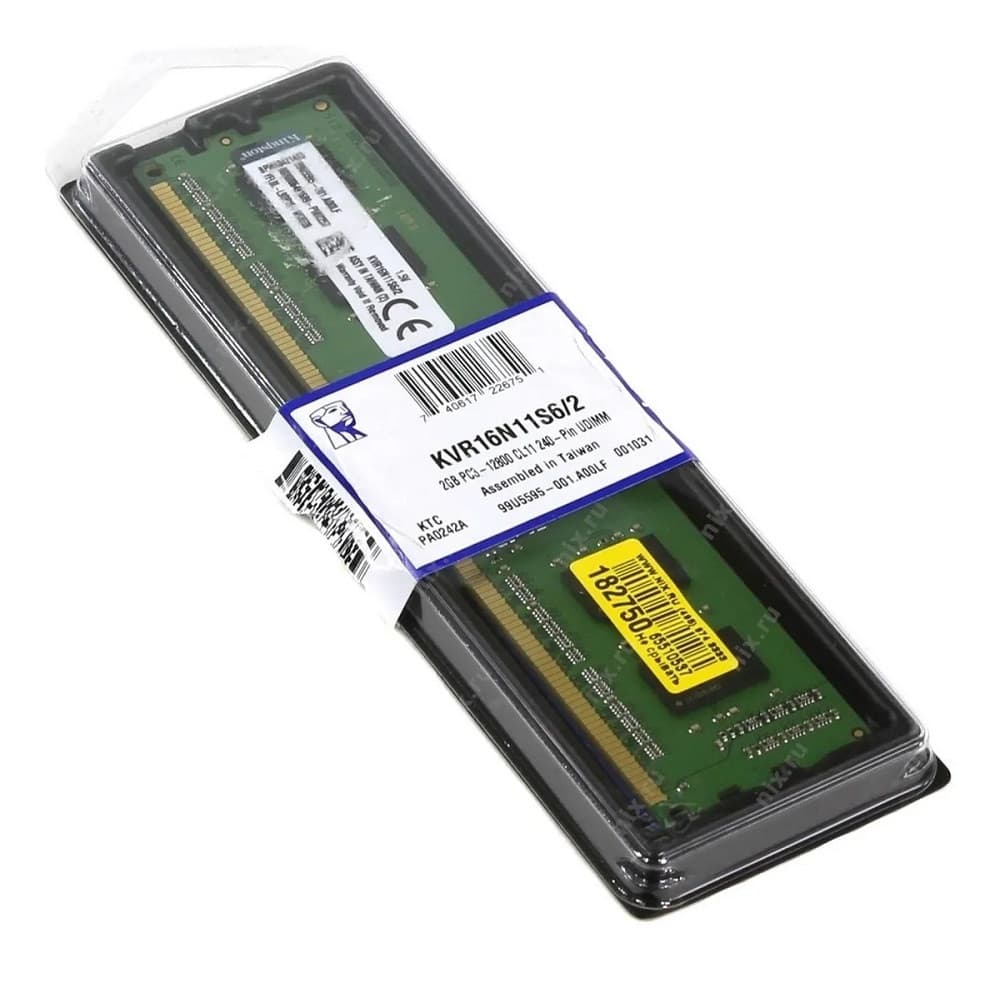 Anúncio: Memoria Notebook Kingston DDR3 2 GB 1600MHz – KVR16S11S6/2