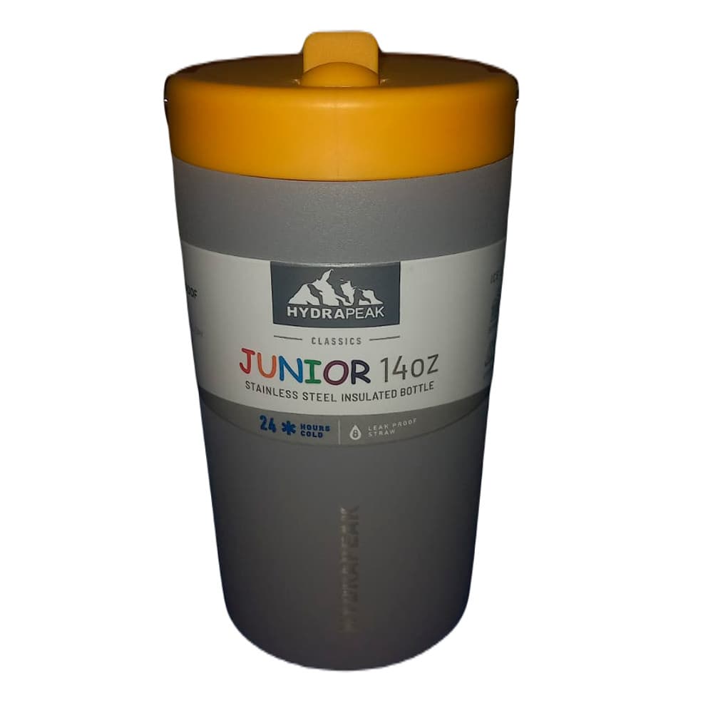 Anúncio: Garrafinha Escolar Hydrapeak HP-CUP14-GREY-MG/RD 400ML – Cinza