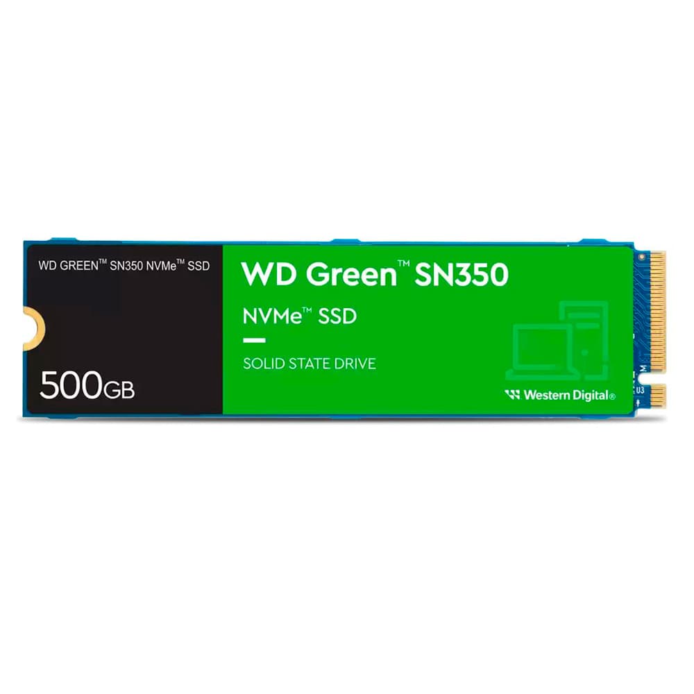 Anúncio: SSD M.2 Western Digital SN350 500GB NVMe PCIe 3.0 x 4 – Verde WDS500G2G0C