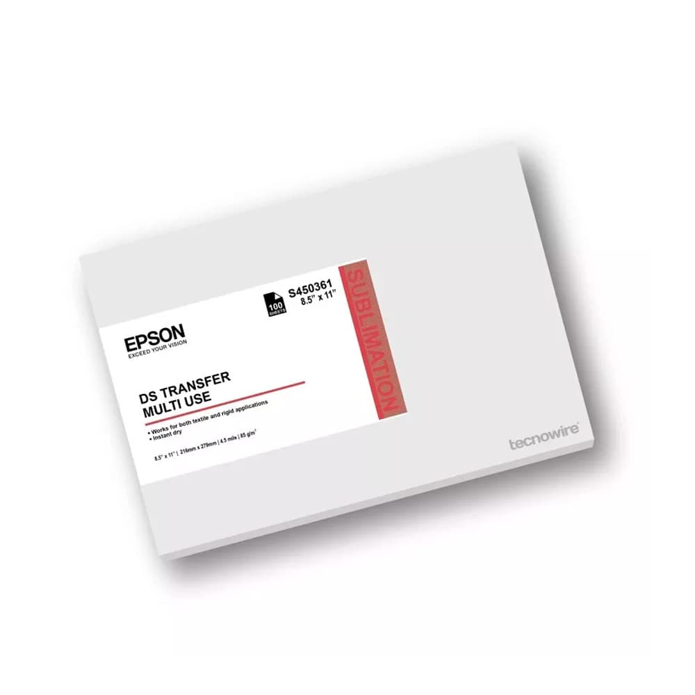 Anúncio: Papel Transfer Epson S450361 DS Multiuso 8.5×11 Polegadas – Pacote com 100 Folhas