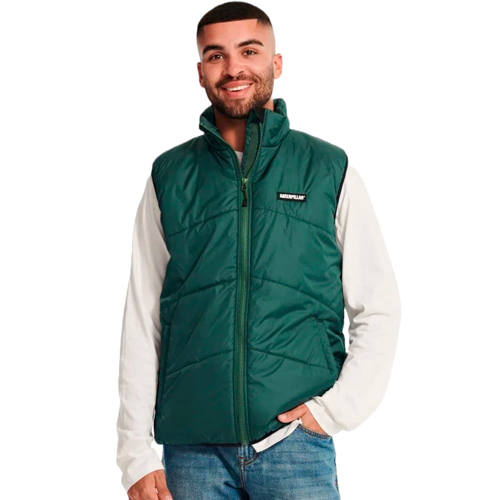 Anúncio: Colete Caterpillar Masculino Foundation Chevron Insulated XL Verde – 4040004-195920
