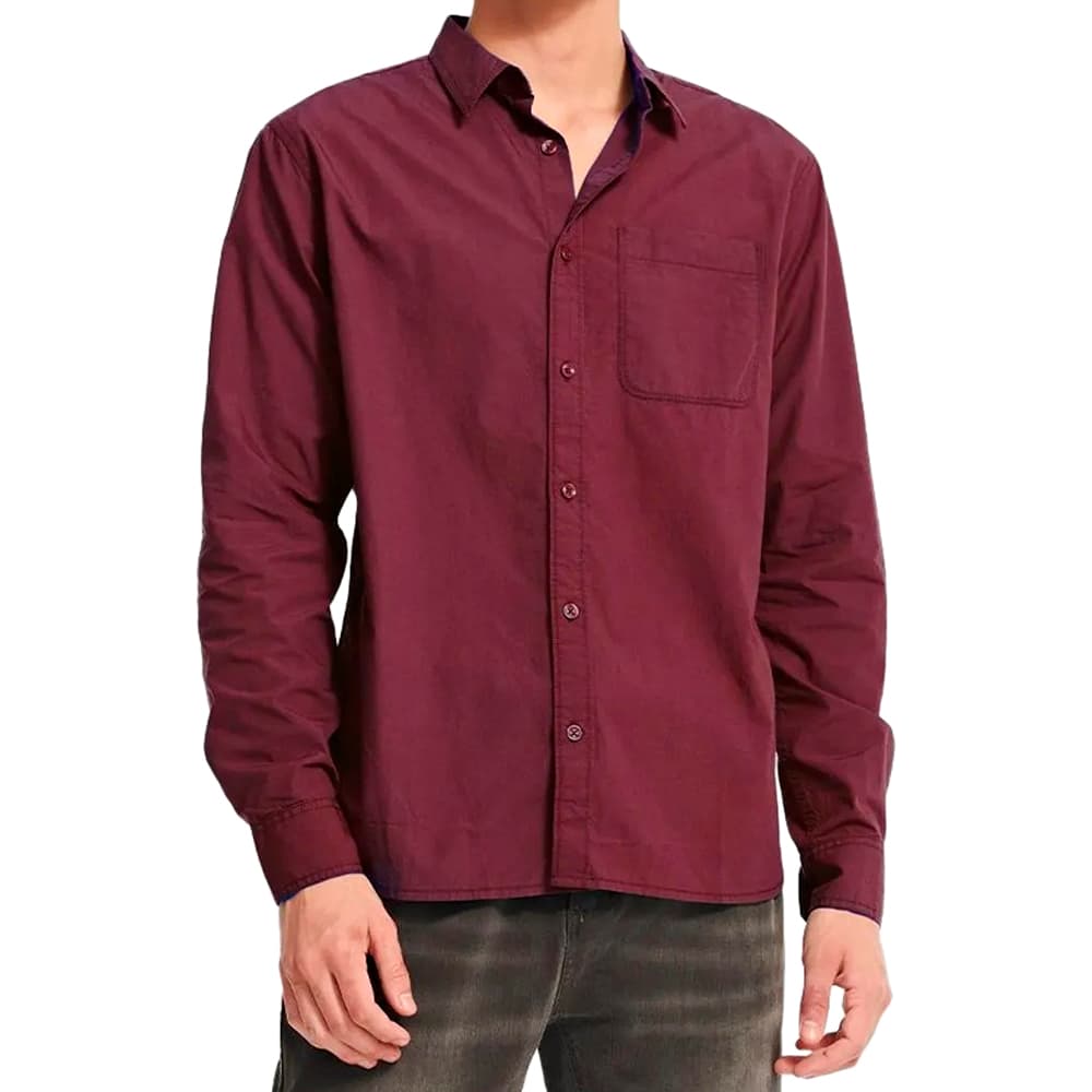 Anúncio: Camisa Caterpillar Masculino Foundation Convertible LS M Bordó – 4020021-12559