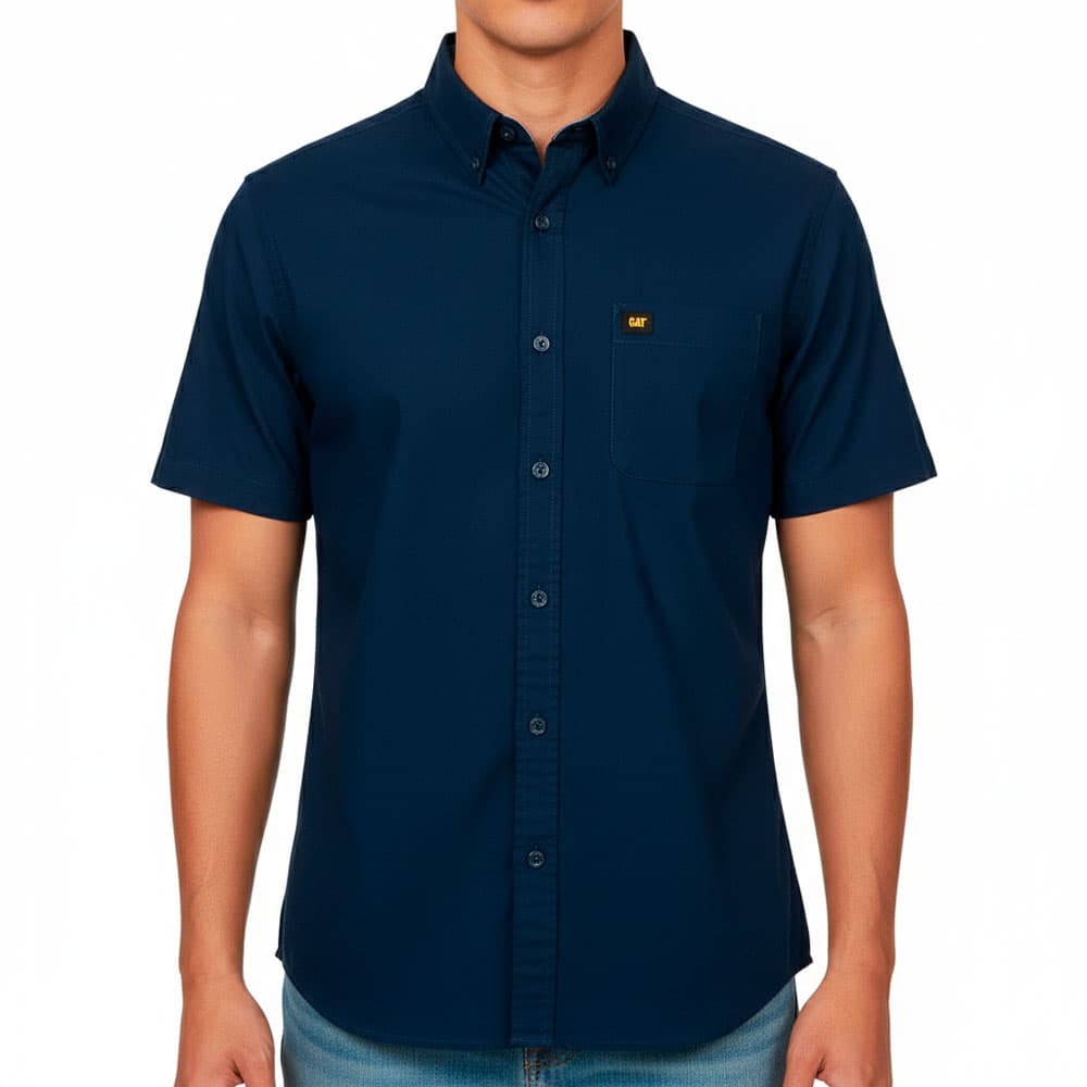 Anúncio: Camisa Caterpillar Masculino Poplin S/S M Azul – 4020091-10118