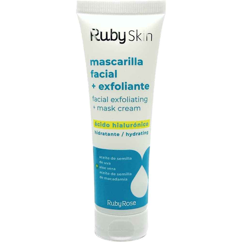 Anúncio: Kit Máscara Facial + Esfoliante com Ácido Hialurônico Ruby Rose HBF 505