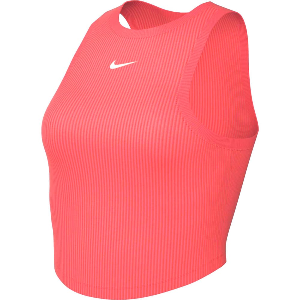 Anúncio: Camiseta Regata Nike Feminino Sportswear Cropped Mini-Rib L Coral – FB8279629