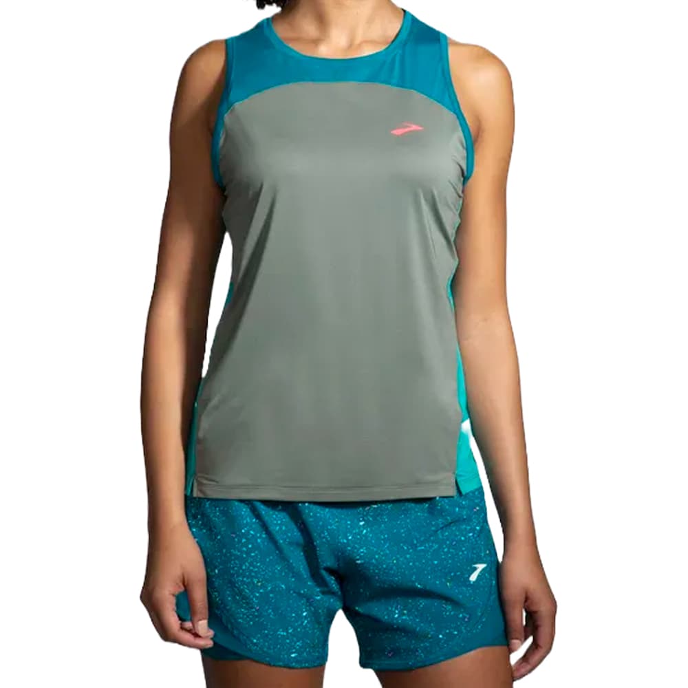 Anúncio: Camiseta Regata Brooks Feminino Sprint Free Tank 2.0 M Gray/Lagoon – 221605367