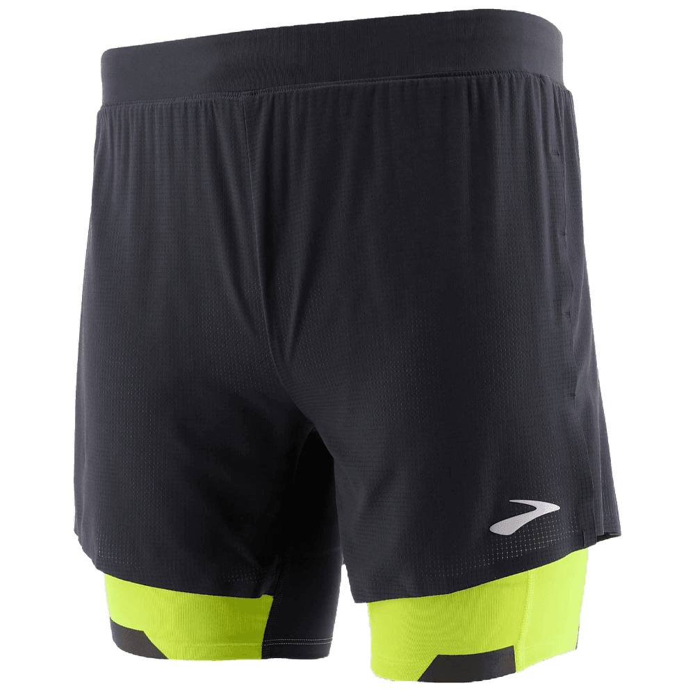 Anúncio: Short Brooks Masculino Run Visible 5” 2-In-1 XL Asphalt/Nightlife – 211405044