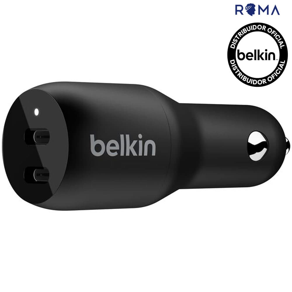 Anúncio: Carregador Veicular Duplo Belkin CCB002BTBK 36W USB-C 18W+ USB-C 18W – Preto