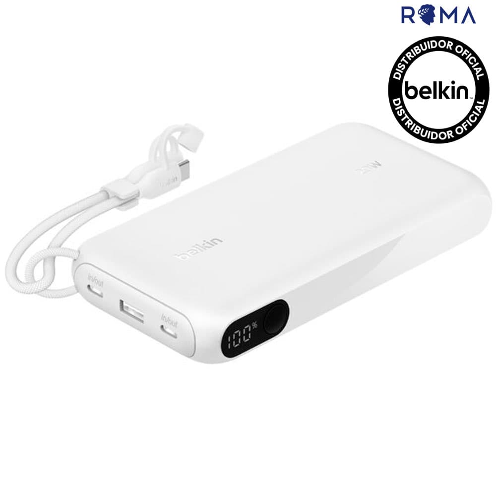 Anúncio: Carregador Portátil Belkin BoostCharge 20K With Display Branco – BPB028FQWH