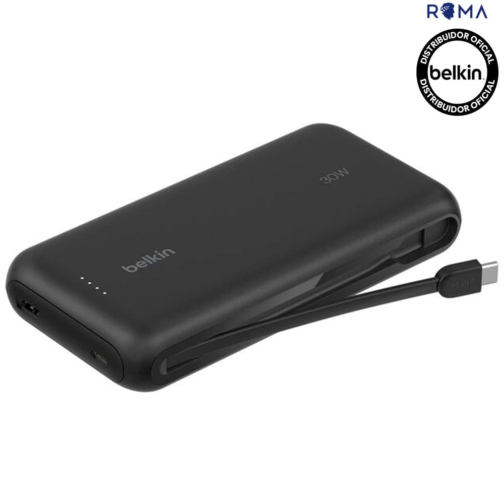 Anúncio: Carregador Portátil Belkin BoostCharge 20K com Cabo Integrado Preto – BPB024FQBK