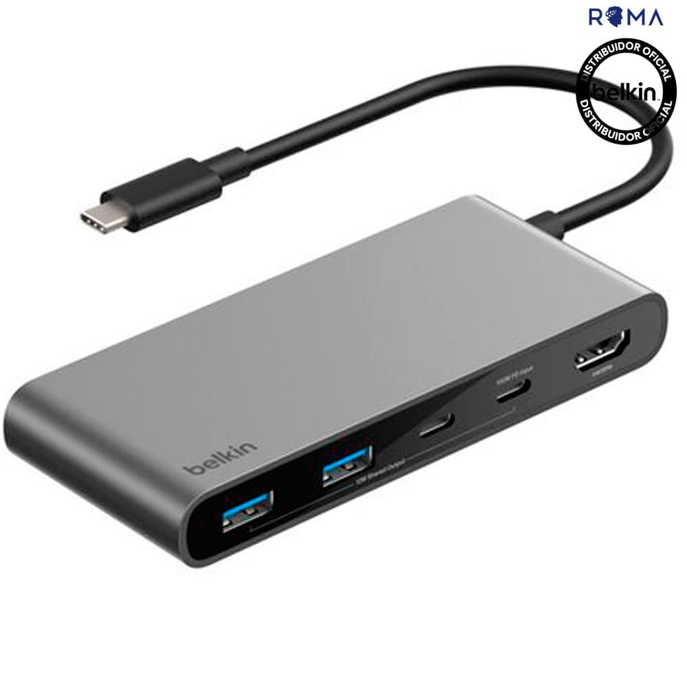 Anúncio: Hub Belkin AVC023FQSGY USB-C (2 USB-A/2 USB-C/HDMI/SD/MICROSD)7IN1 – Space Gray