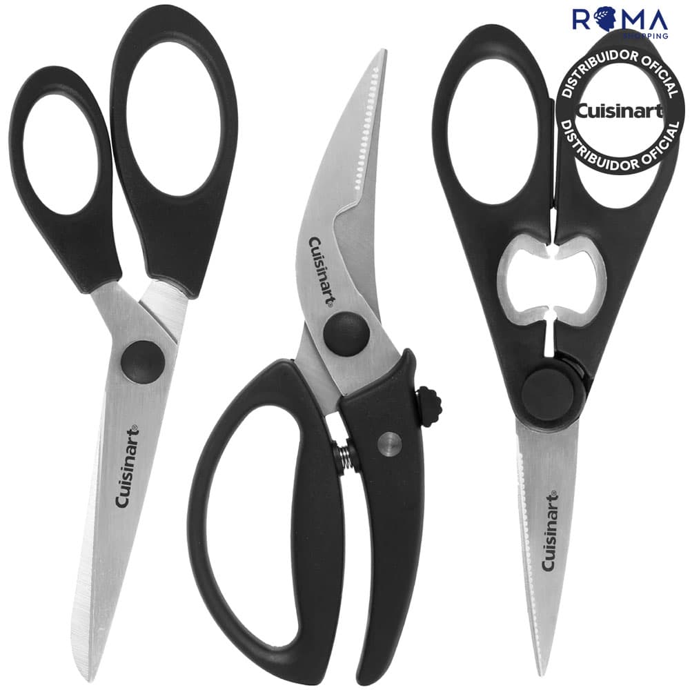 Anúncio: Kit de Tesouras de Cozinha Cuisinart SH-3BC Luxo Multiuso e Aves Ultra Afiadas Preto – 3 Peças