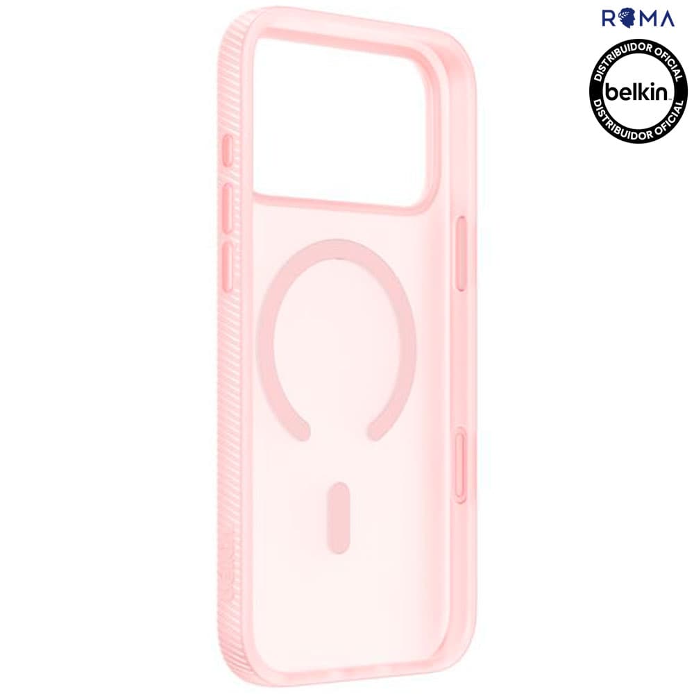 Anúncio: Case Belkin iPhone 17 Pro SheerForce Grip Candy Soft Rosa – MSA035FQPK