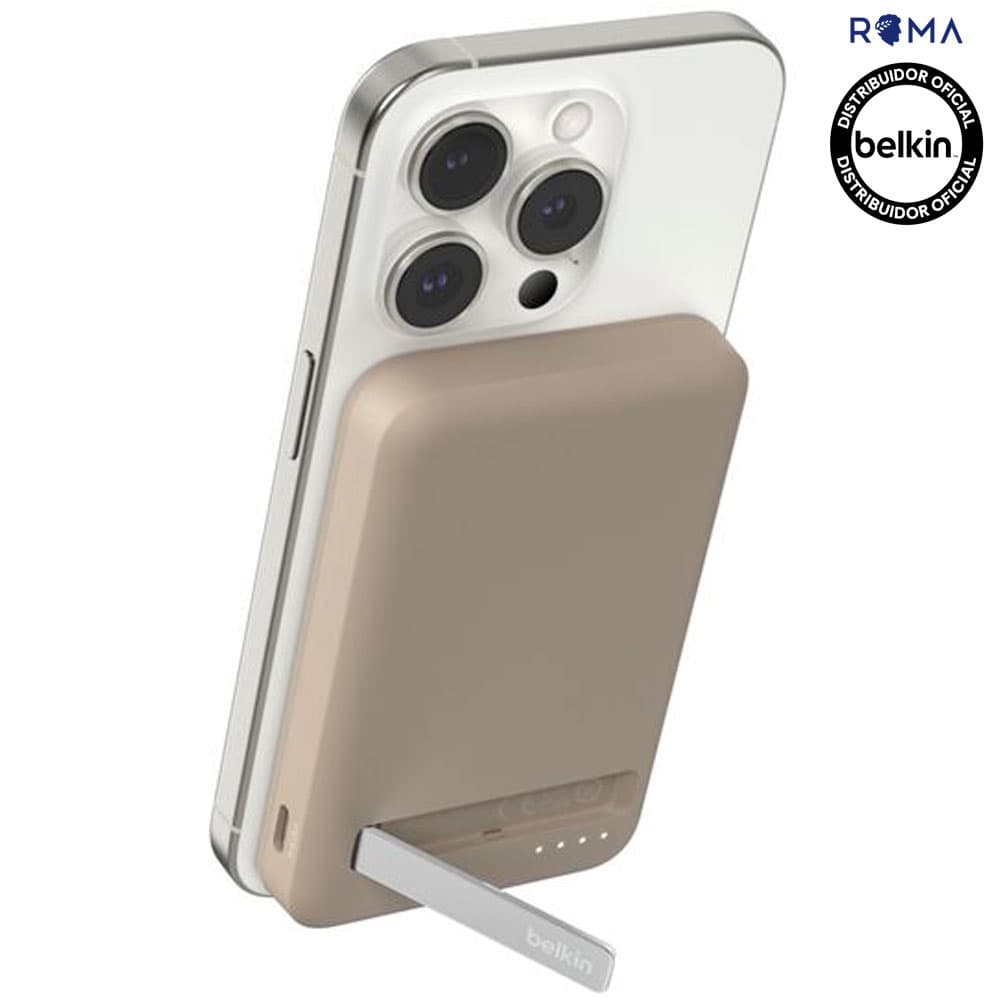 Anúncio: Carregador Portátil Magnético Belkin BoostCharge Pro 5K Areia – BPD006JQSD
