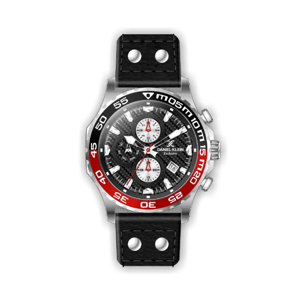 Anúncio: Relógio Analógico Masculino Daniel Klein Exclusive DK.1.12384-3 com Pulseira de Couro - Prata e Preto