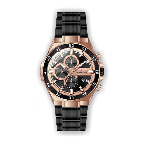 Anúncio: Relógio Analógico Masculino Daniel Klein Exclusive DK.1.12362-6 - Preto e Rosa Ouro