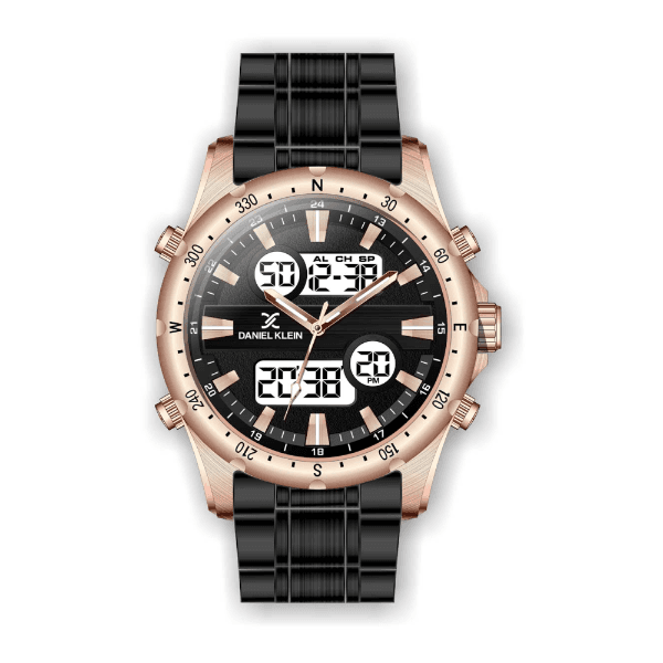 Anúncio: Relógio Analógico-Digital Masculino Daniel Klein D Time DK.1.12329-2 - Preto e Rosa Ouro