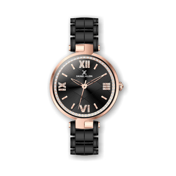 Anúncio: Relógio Analógico Feminino Daniel Klein Premium DK.1.12286-6 - Preto e Rosa Ouro