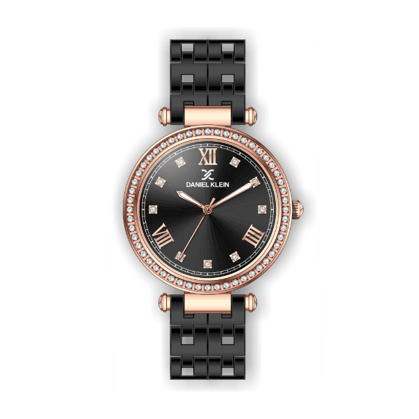 Anúncio: Relógio Analógico Feminino Daniel Klein Premium DK.1.12266-5 - Rosa Ouro e Preto
