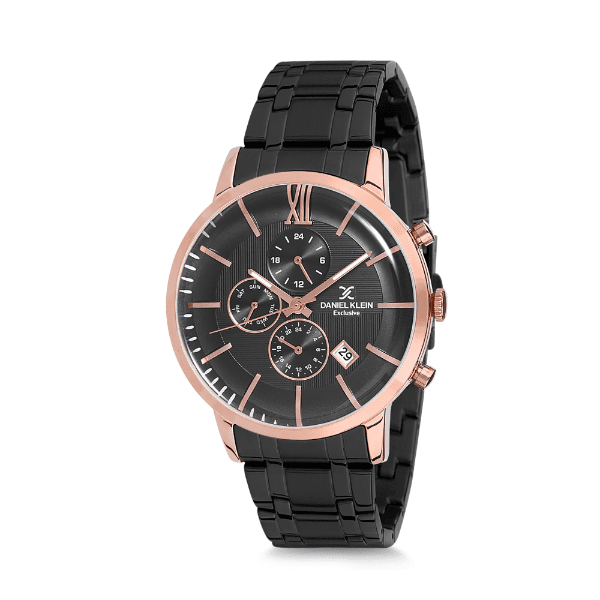 Anúncio: Relógio Analógico Masculino Daniel Klein Exclusive DK12228-6 - Preto e Rosa Ouro
