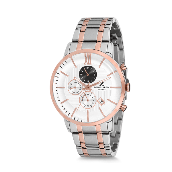 Anúncio: Relógio Analógico Masculino Daniel Klein Exclusive DK12228-4 - Prata e Rosa Ouro