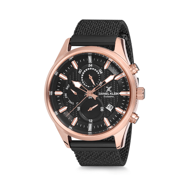 Anúncio: Relógio Analógico Masculino Daniel Klein Exclusive DK12222-6 - Preto e Rosa Ouro