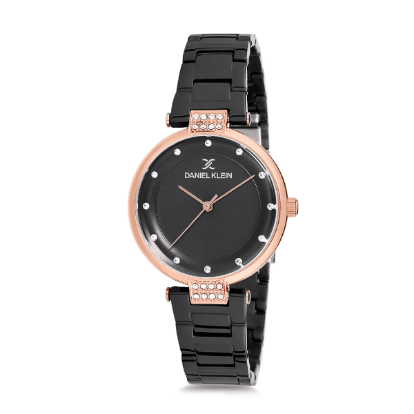 Anúncio: Relógio Analógico Feminino Daniel Klein Premium DK12198-6 - Preto e Rosa Ouro