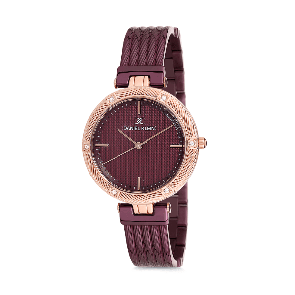 Anúncio: Relógio Analógico Feminino Daniel Klein Premium DK12193-4 - Bordô e Rosa Ouro