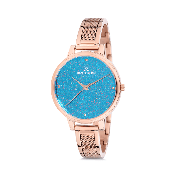 Anúncio: Relógio Analógico Feminino Daniel Klein Premium DK12186-5 - Rosa Ouro e Azul