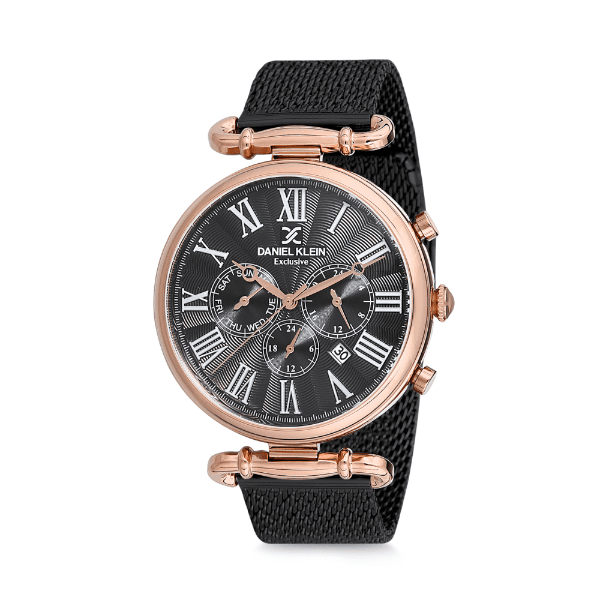 Anúncio: Relógio Analógico Masculino Daniel Klein Exclusive DK12148-4 - Preto e Rosa Ouro
