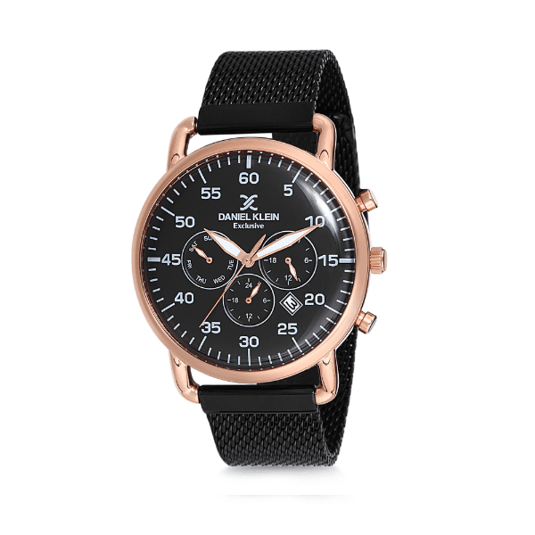 Anúncio: Relógio Analógico Masculino Daniel Klein Exclusive DK12127-2 - Preto e Rosa Ouro